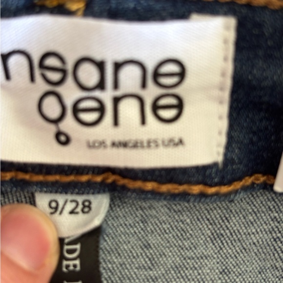 NWT Insane Gene Jeans Wide Leg Flare Raw Hem Size 28 Women’s jeans - Picture 8 of 13